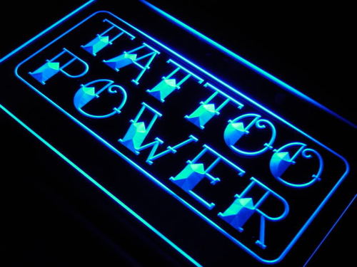 Tattoo Power Shop Display Decor Neon Light Sign